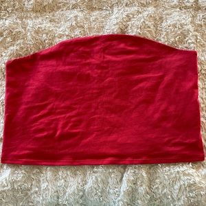Red Wild Fable bandeau top